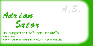 adrian sator business card